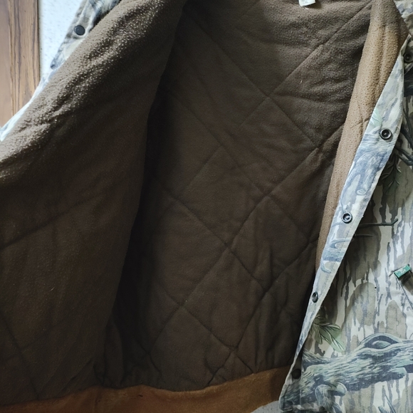 Vtg Mossy Oak Hunting Jacket Insulated Camo Tree XL Etched Button USA Made Clean - Picture 12 of 16